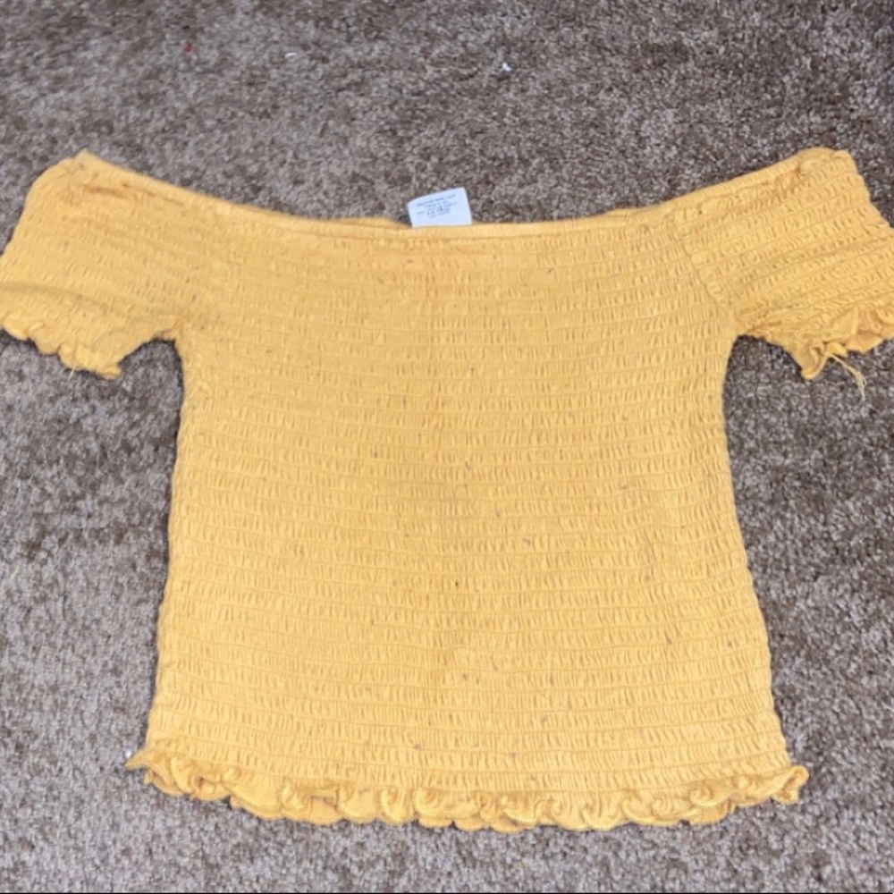 SMALL Tillys Yellow Off the shoulder Top
